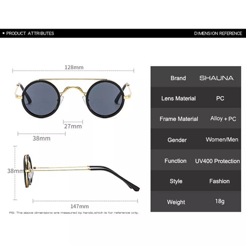 Retro Round Metal Sunglasses with Double Bridges - UV400 Protection, Candy Colors - Image 6