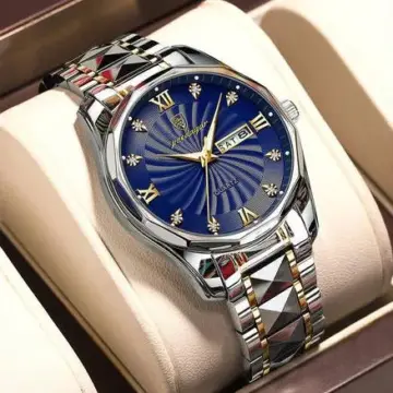 Luxury Blue Dial Business Quartz Watch for Men