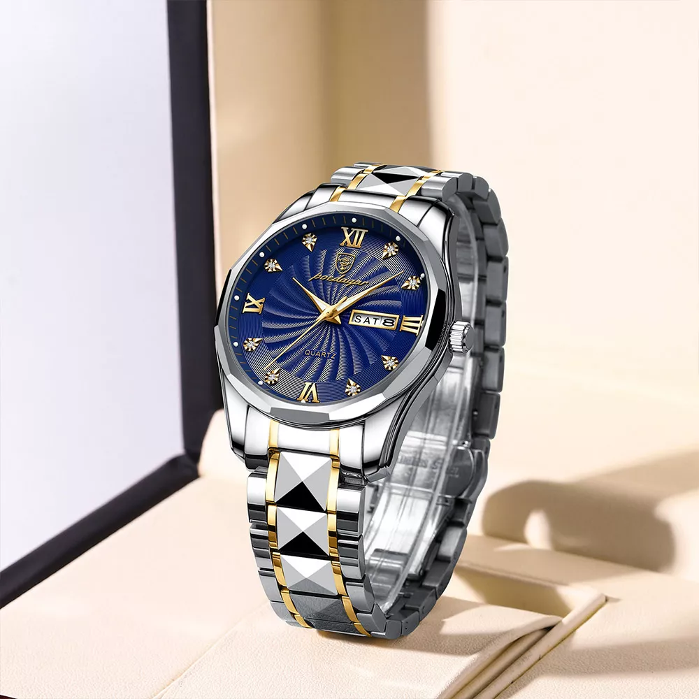 Luxury Blue Dial Business Quartz Watch for Men - Image 4