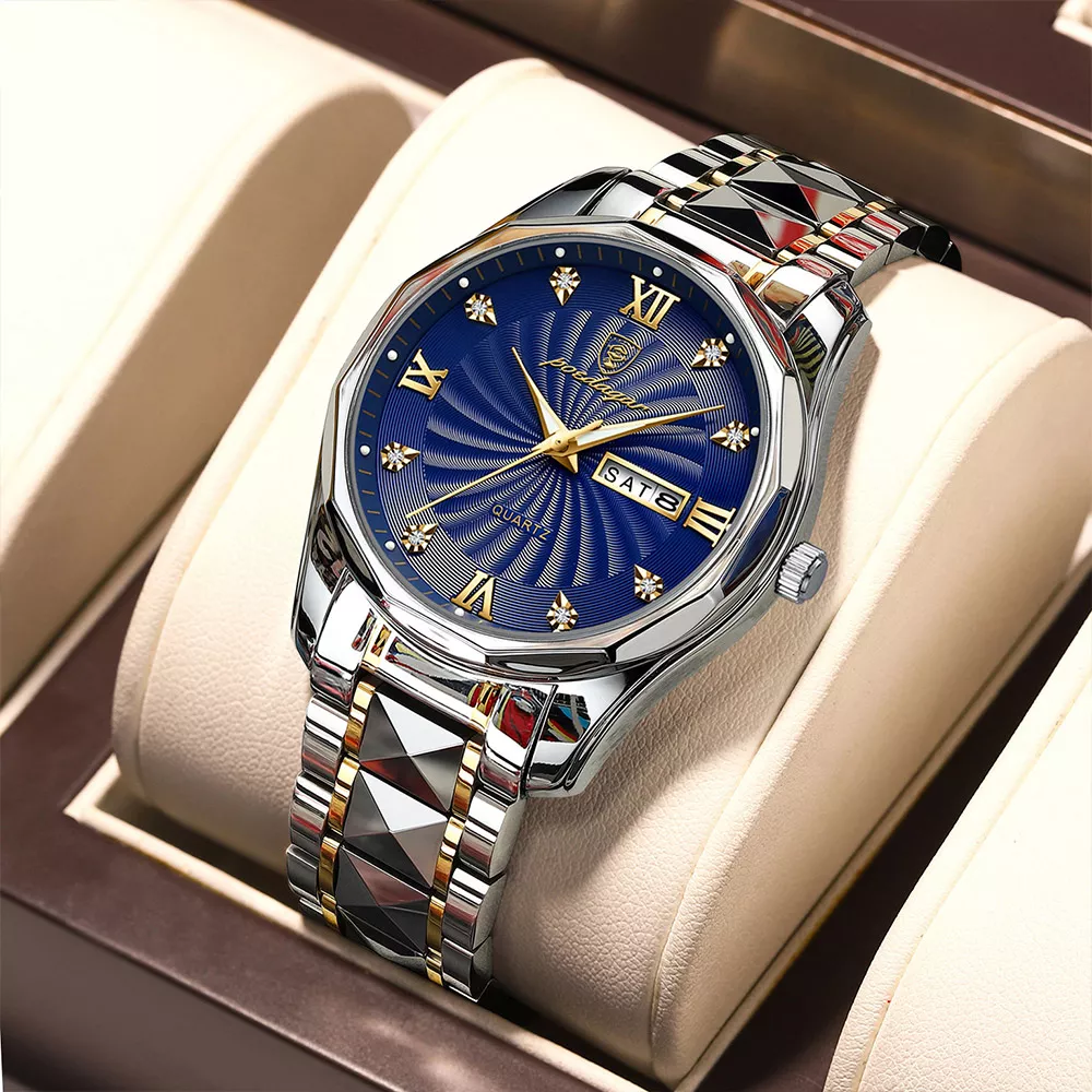 Luxury Blue Dial Business Quartz Watch for Men - Image 2