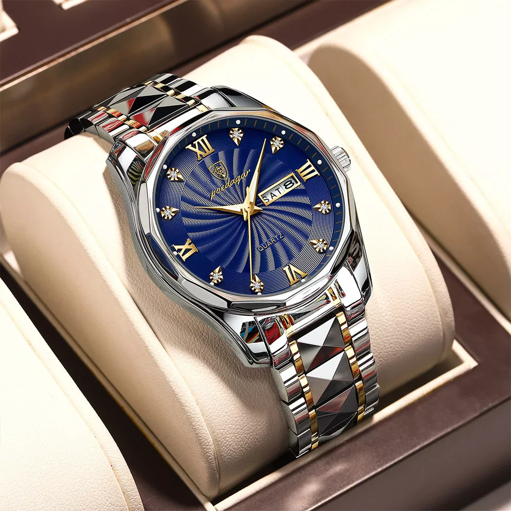 Luxury Blue Dial Business Quartz Watch for Men - Image 3