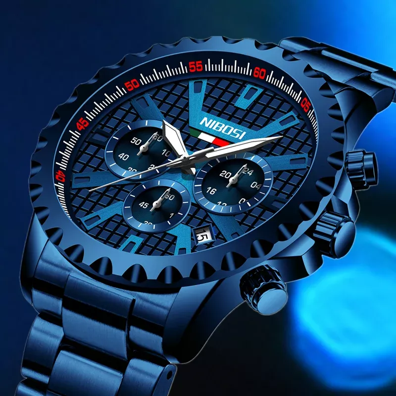Luxury Quartz Chronograph Watch for Men – Waterproof Analog Wristwatch - Image 2