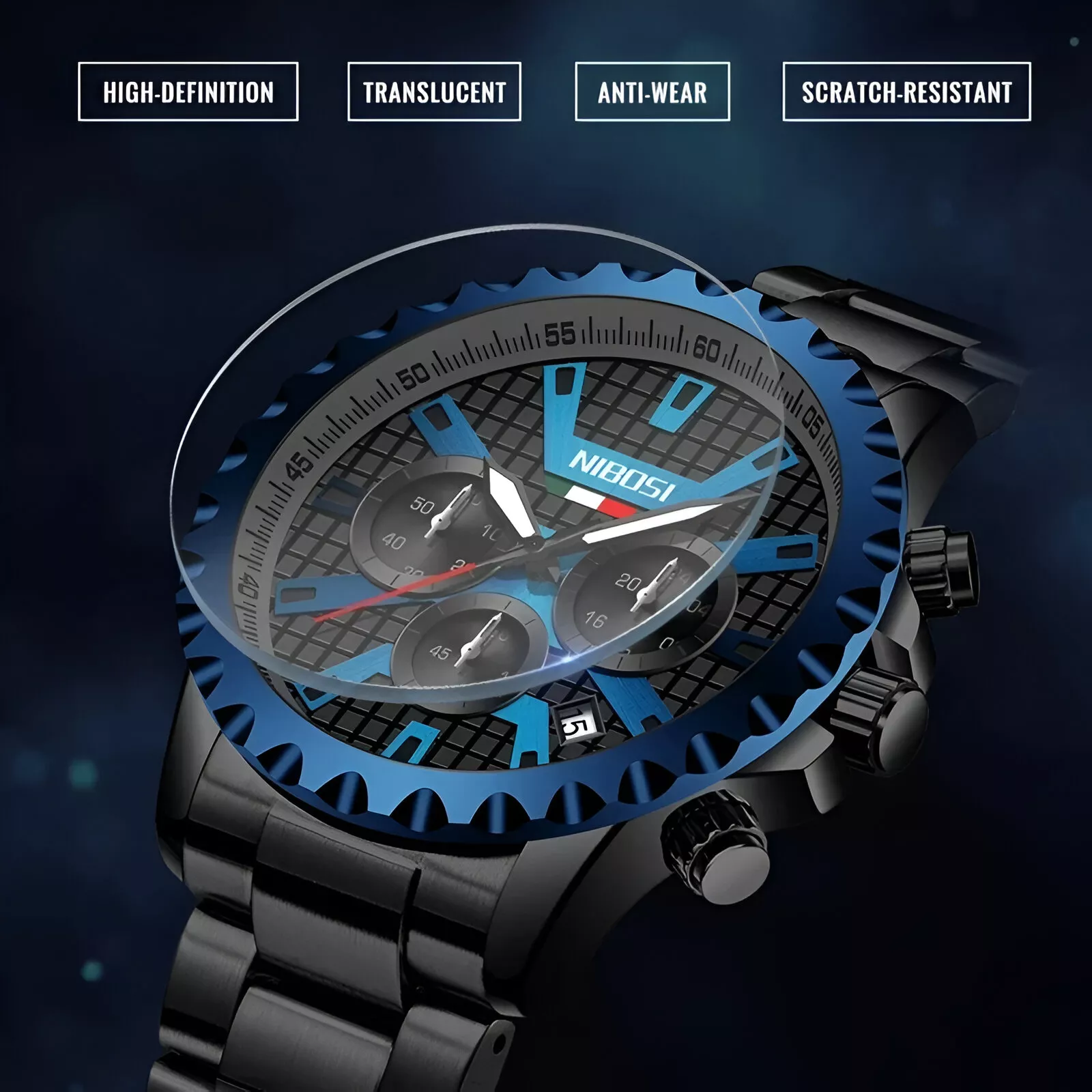 Luxury Quartz Chronograph Watch for Men – Waterproof Analog Wristwatch - Image 4