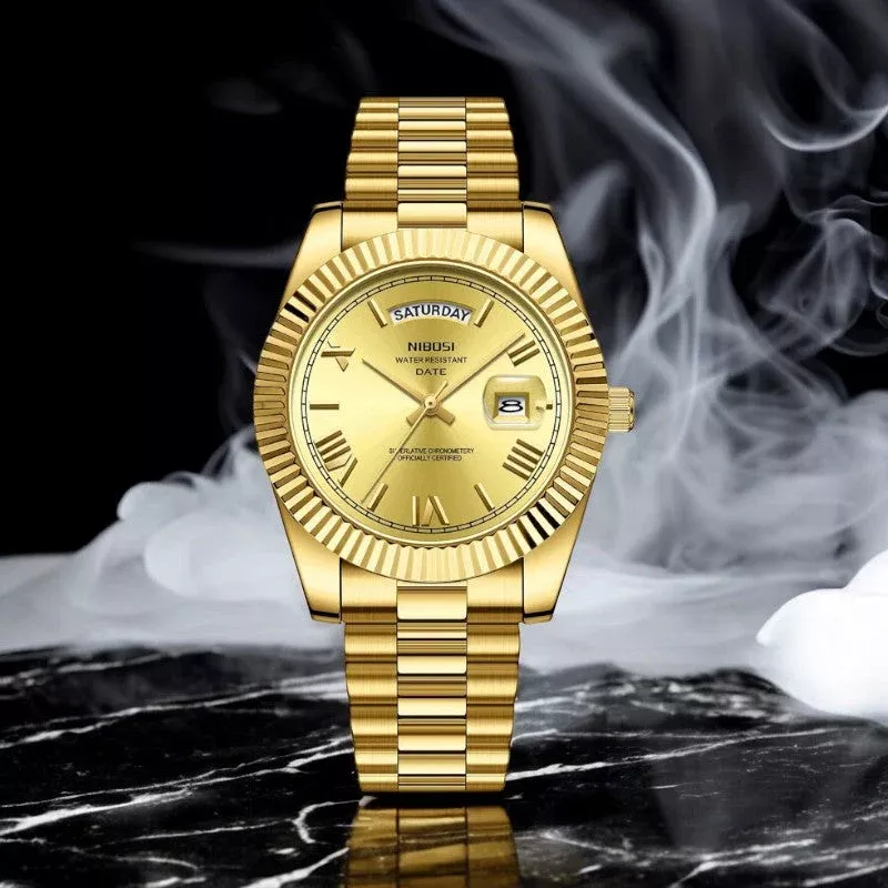 Luxury Men’s Waterproof Quartz Watch with Week & Date Display, Stainless Steel - Image 8