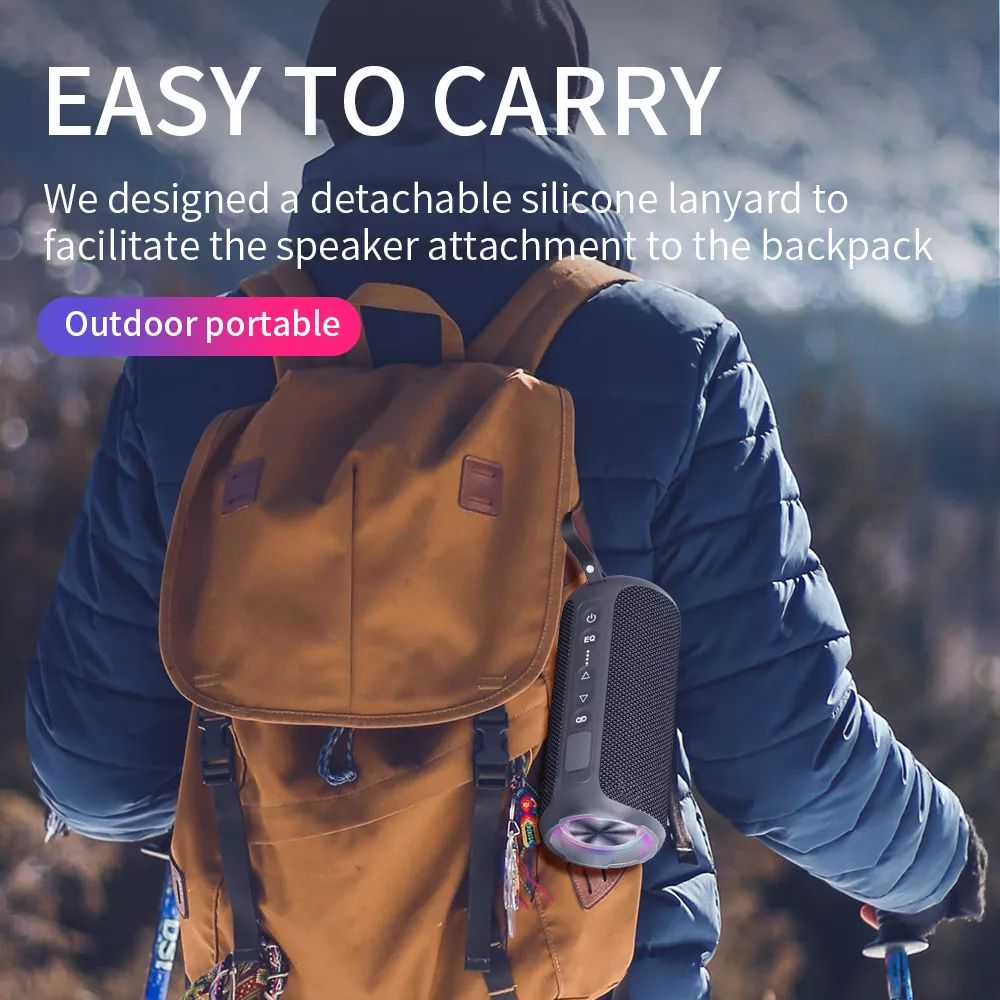 40W High-Power Bluetooth Speaker with 3D Stereo Bass & IPX7 Waterproof - Image 6