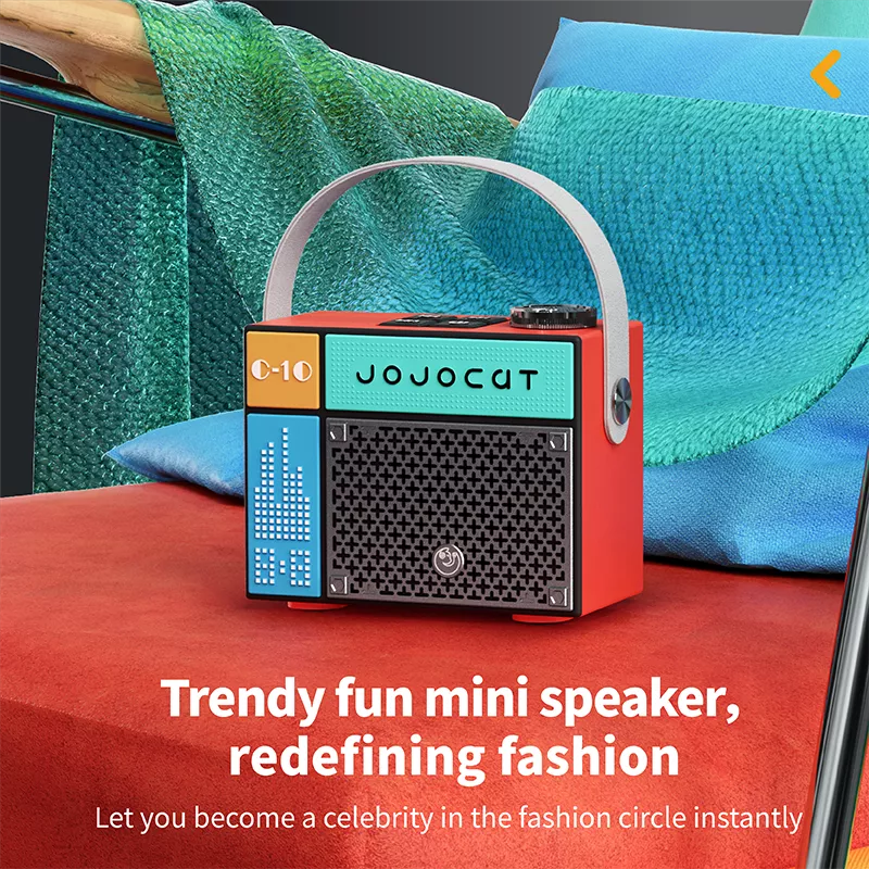 Portable Bluetooth Speaker with Deep Bass, USB & TF Card Support, Retro Style - Image 2