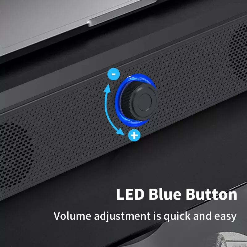 Compact Wired Bluetooth Stereo Speaker with High Volume for Multimedia Devices - Image 3