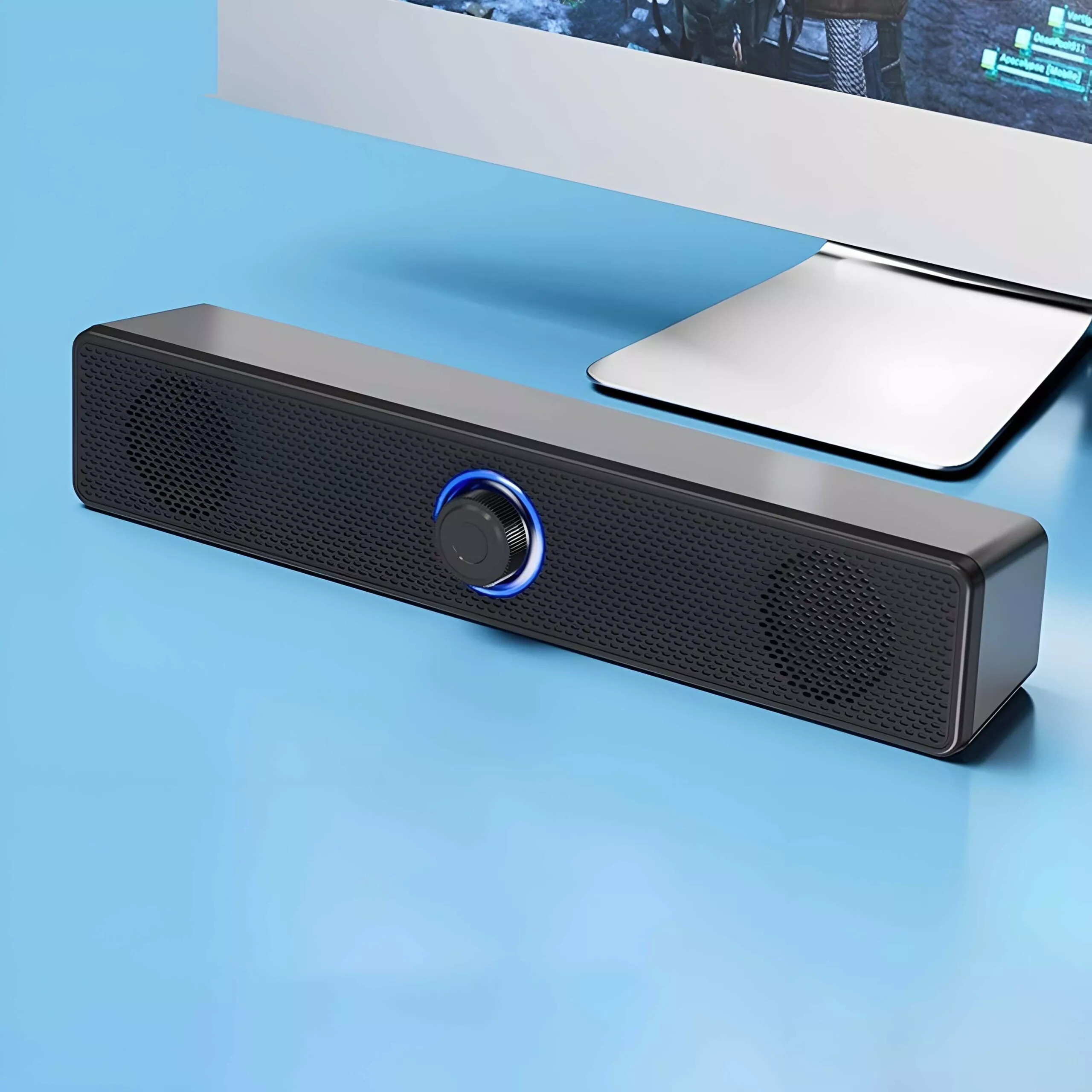 Compact Wired Bluetooth Stereo Speaker with High Volume for Multimedia Devices