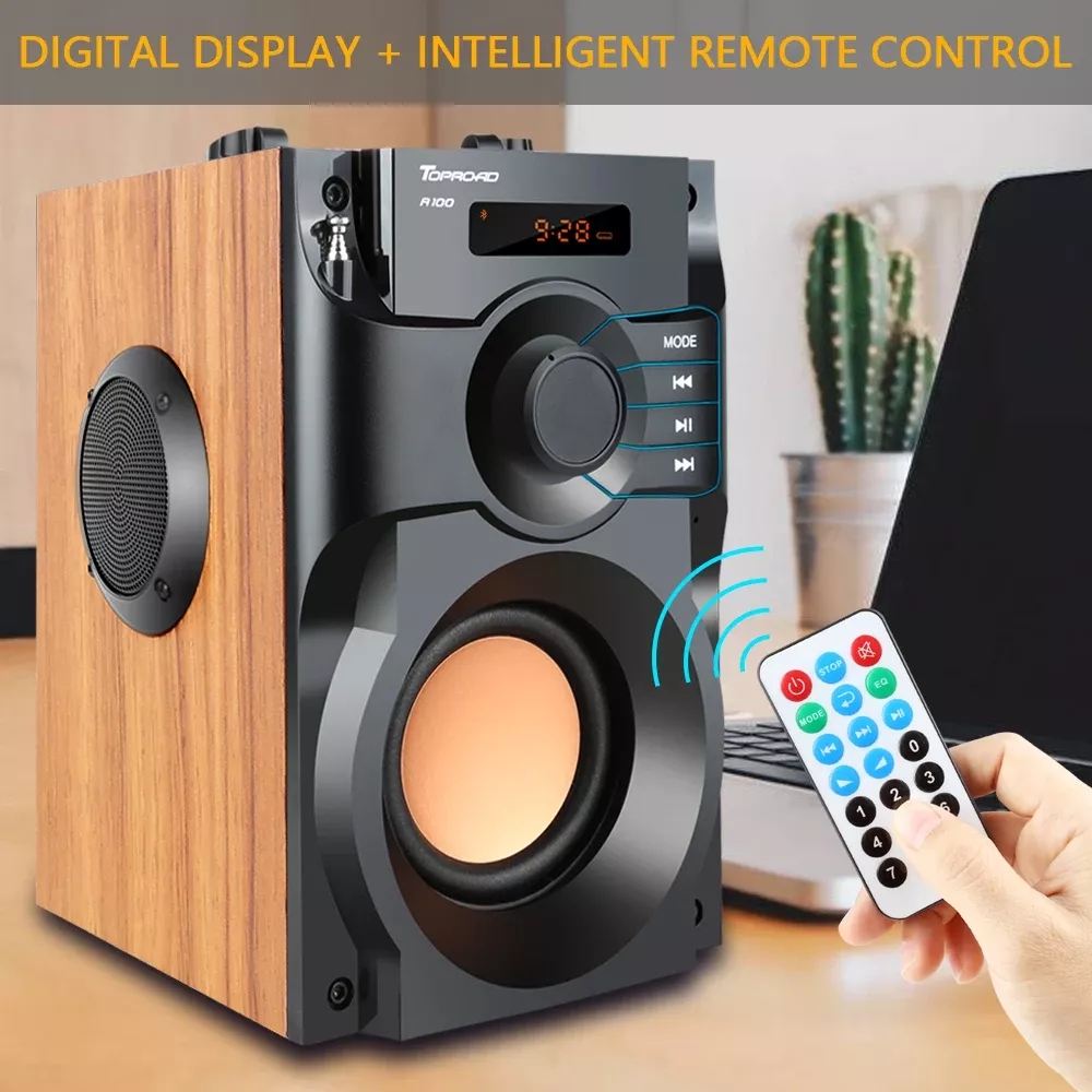 Portable Bluetooth Speaker with Stereo Bass and Remote Control - Image 4