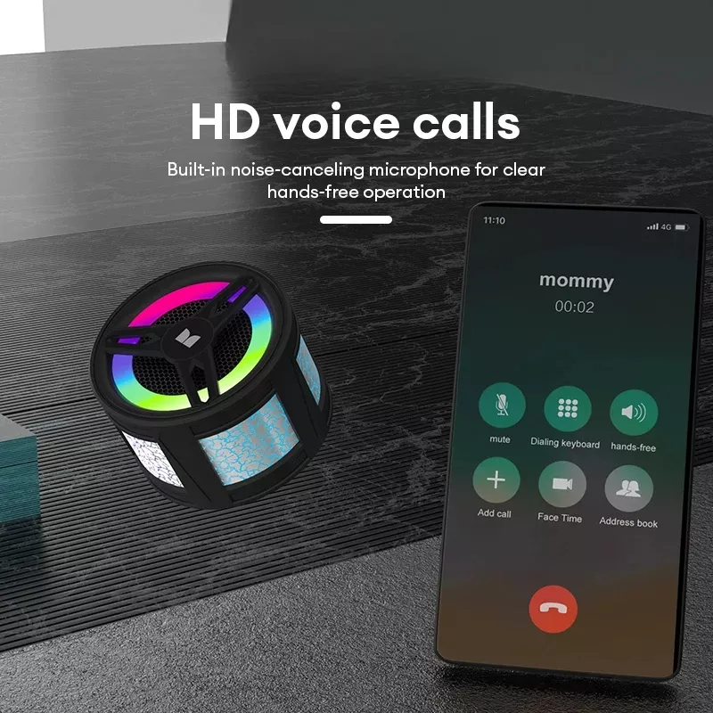 Portable Bluetooth Speaker with Colorful Lights - Image 3