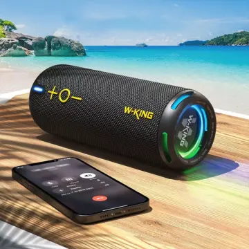 40W Portable Bluetooth Speaker with Dynamic Lights, IP67 Waterproof, APP Control