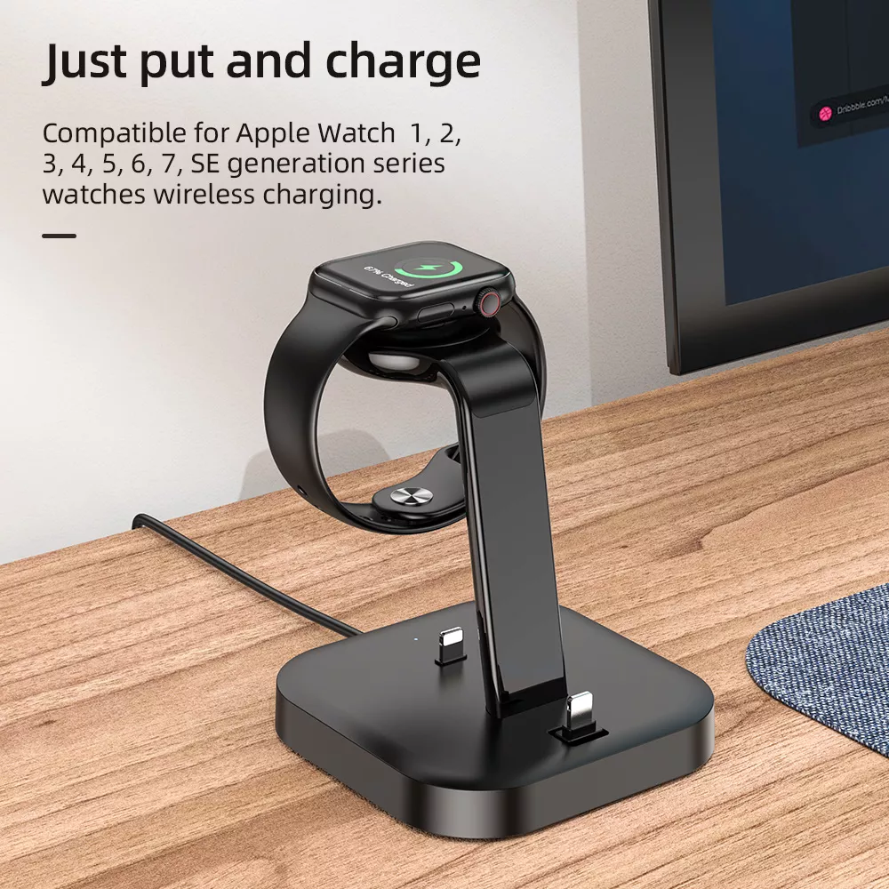 3-in-1 Wireless Charging Dock Station for iPhone, AirPods, and Apple Watch - Image 5