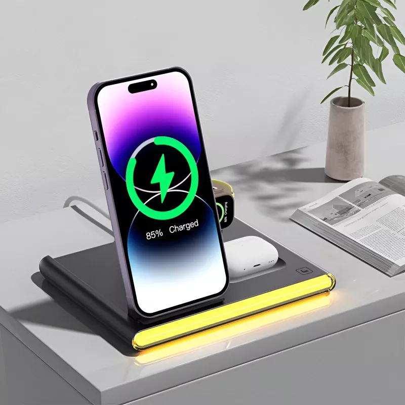4-in-1 Foldable Wireless Charger for iPhone, Apple Watch, Galaxy Watch