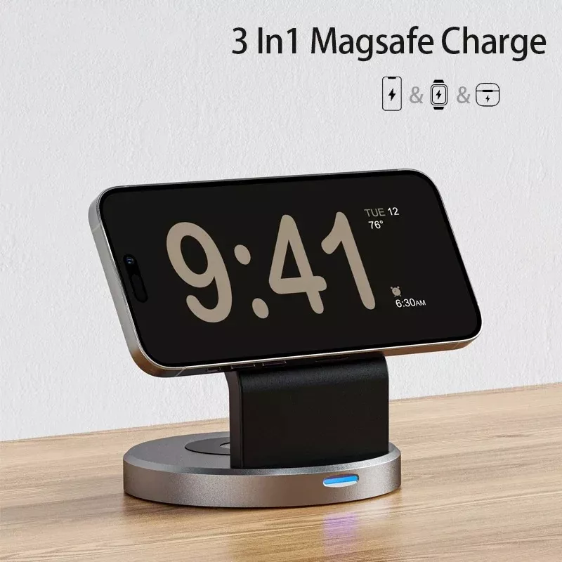 3-in-1 Magnetic Wireless Charging Station for iPhone, Apple Watch, and AirPods - Image 6
