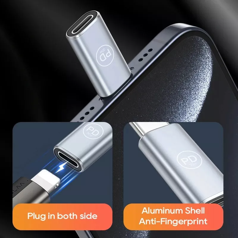 Lightning to USB-C Adapter for Charging & Data Sync - Image 5
