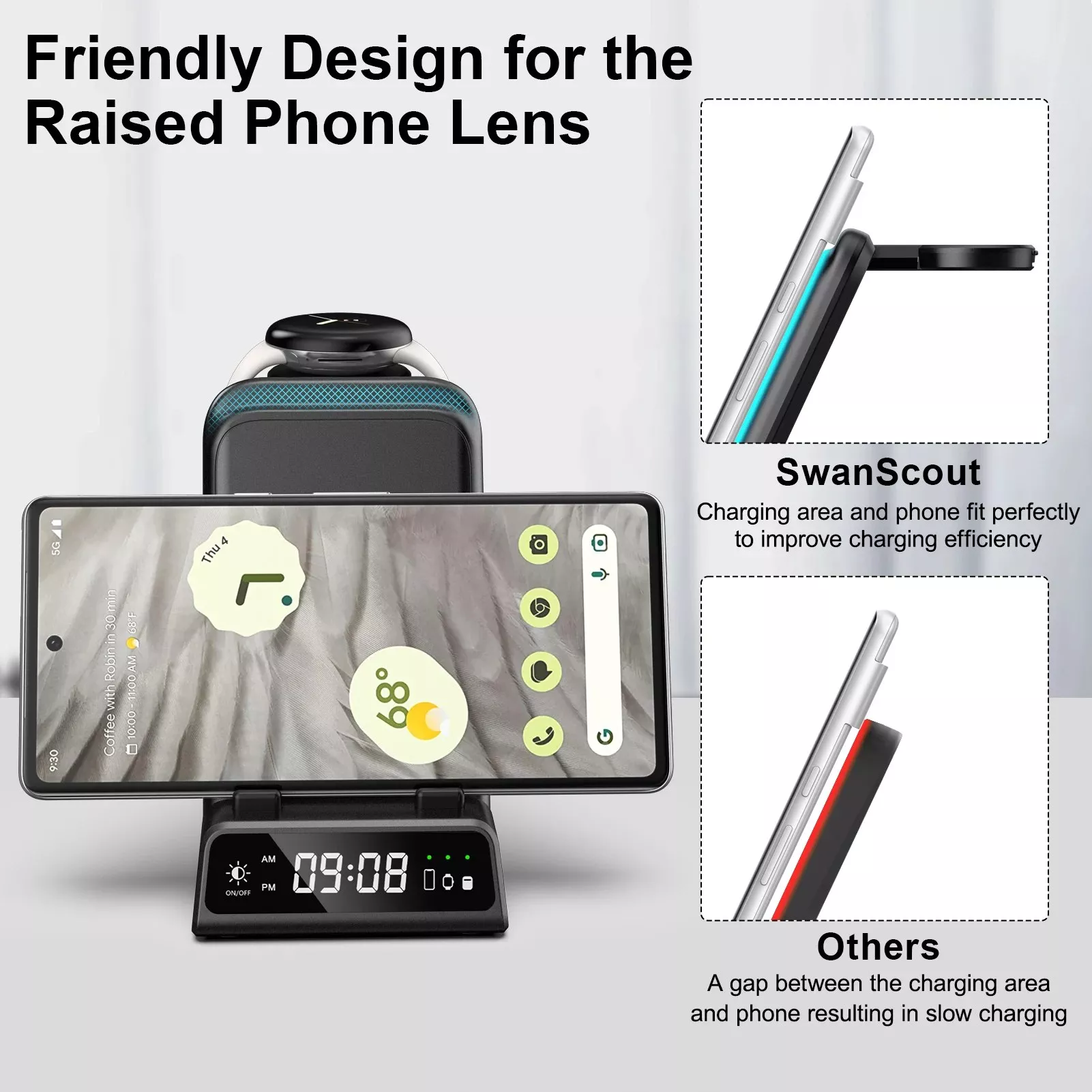 3-in-1 Wireless Charging Station for Google Pixel, Pixel Watch & Buds Pro - Image 2