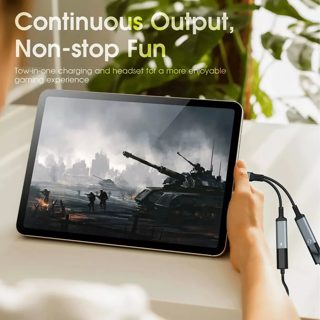 60W PD 2-in-1 USB-C Splitter Adapter for Audio & Fast Charging - Image 4