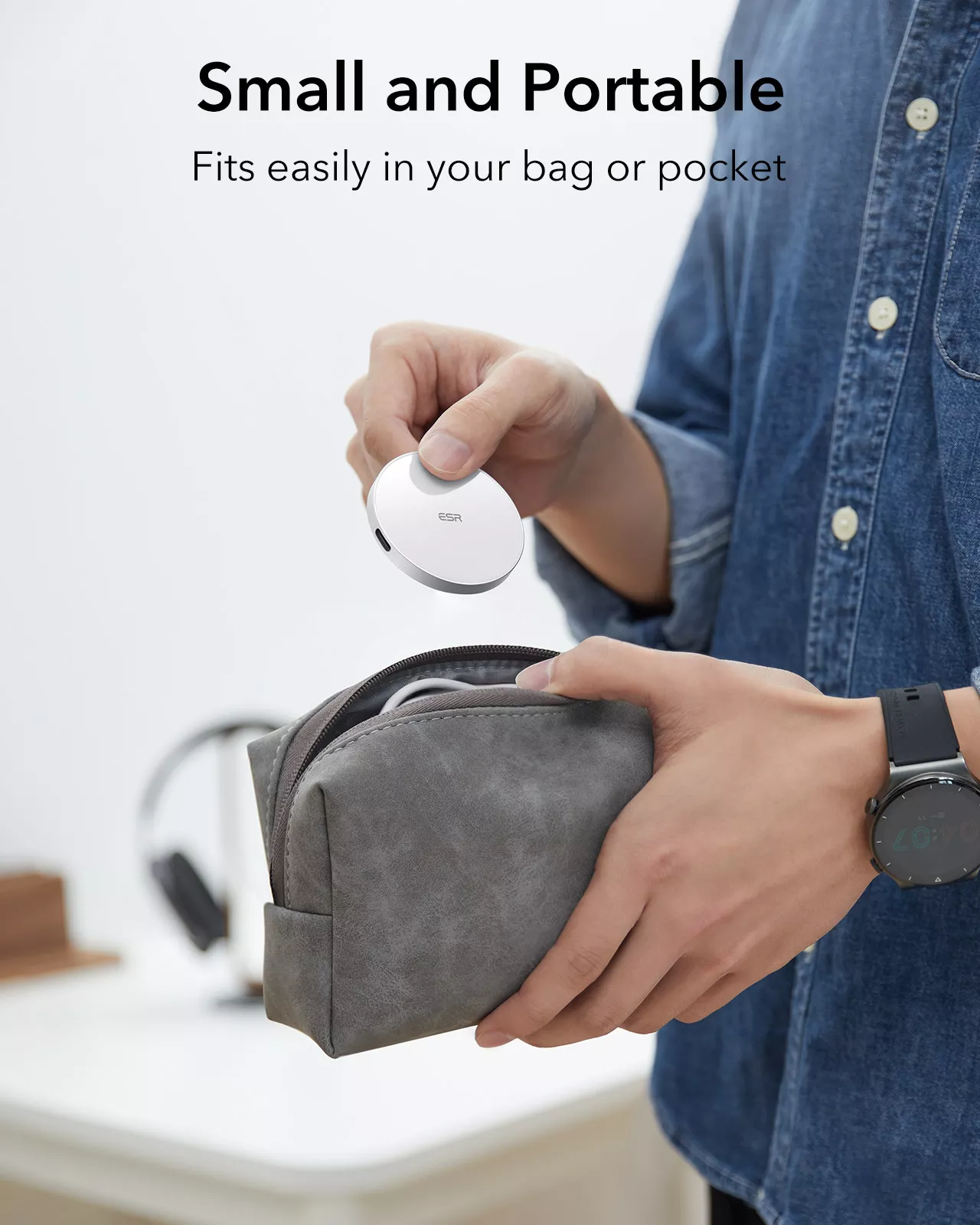 Magnetic Kickstand Wireless Charger for iPhone with Fast Qi Charging - Image 5