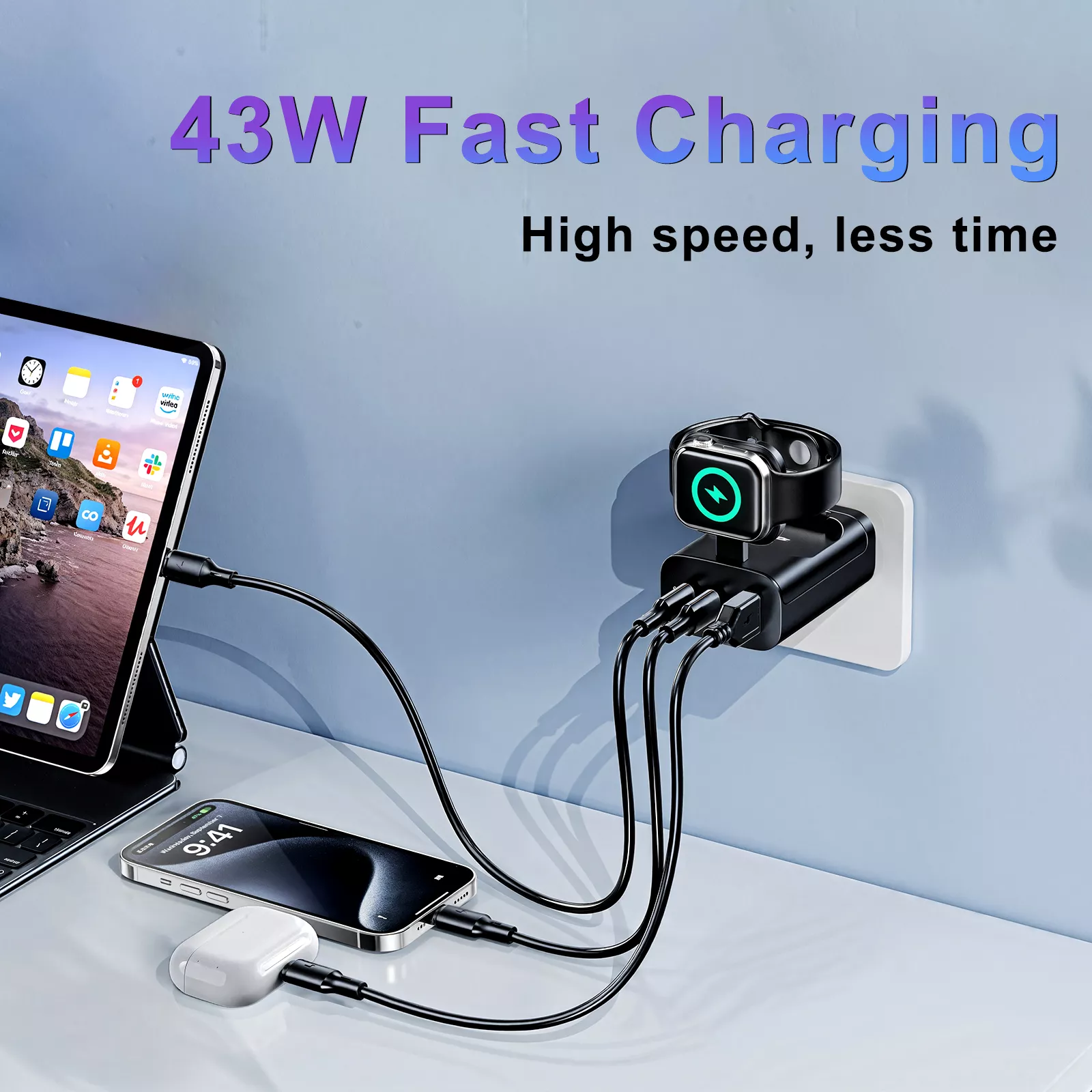 3-in-1 Multifunctional Magnetic Wireless Charger with Type-C Port - Image 2