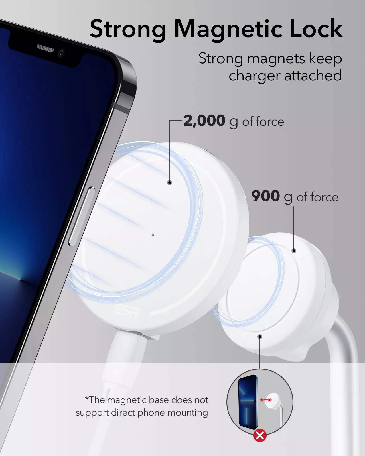 MagSafe-Compatible Magnetic Wireless Charger Stand with Detachable Fast Charging Pad - Image 3