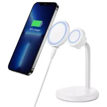 MagSafe-Compatible Magnetic Wireless Charger Stand with Detachable Fast Charging Pad