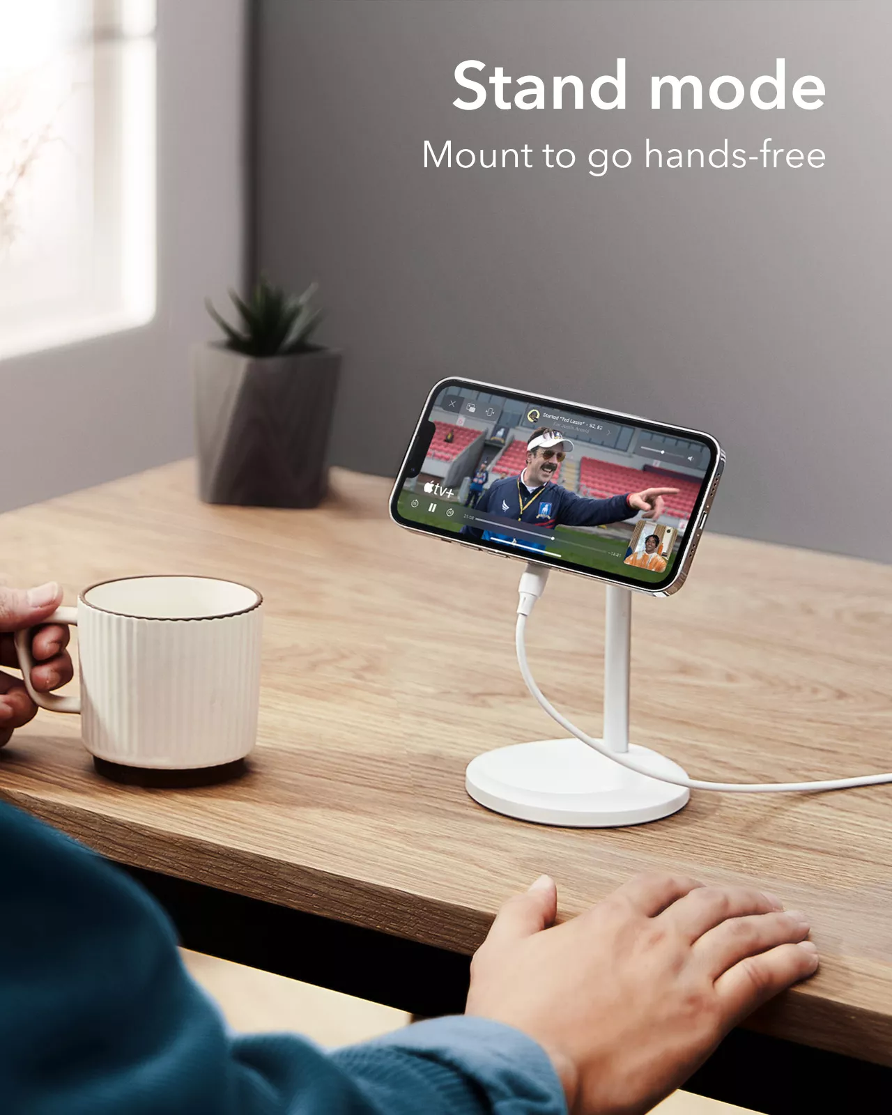 MagSafe-Compatible Magnetic Wireless Charger Stand with Detachable Fast Charging Pad - Image 5