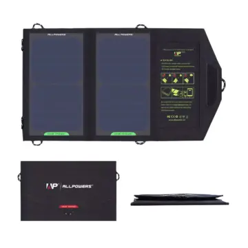 Portable Foldable 21W Solar Panel Charger with 10000mAh Battery