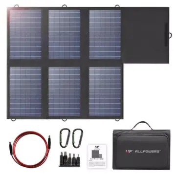 60W Foldable Solar Panel Charger with USB-C and Dual USB-A