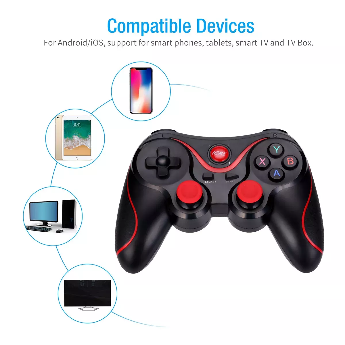 Wireless Bluetooth Gamepad for PC, Mobile, TV, and Tablet - Image 3