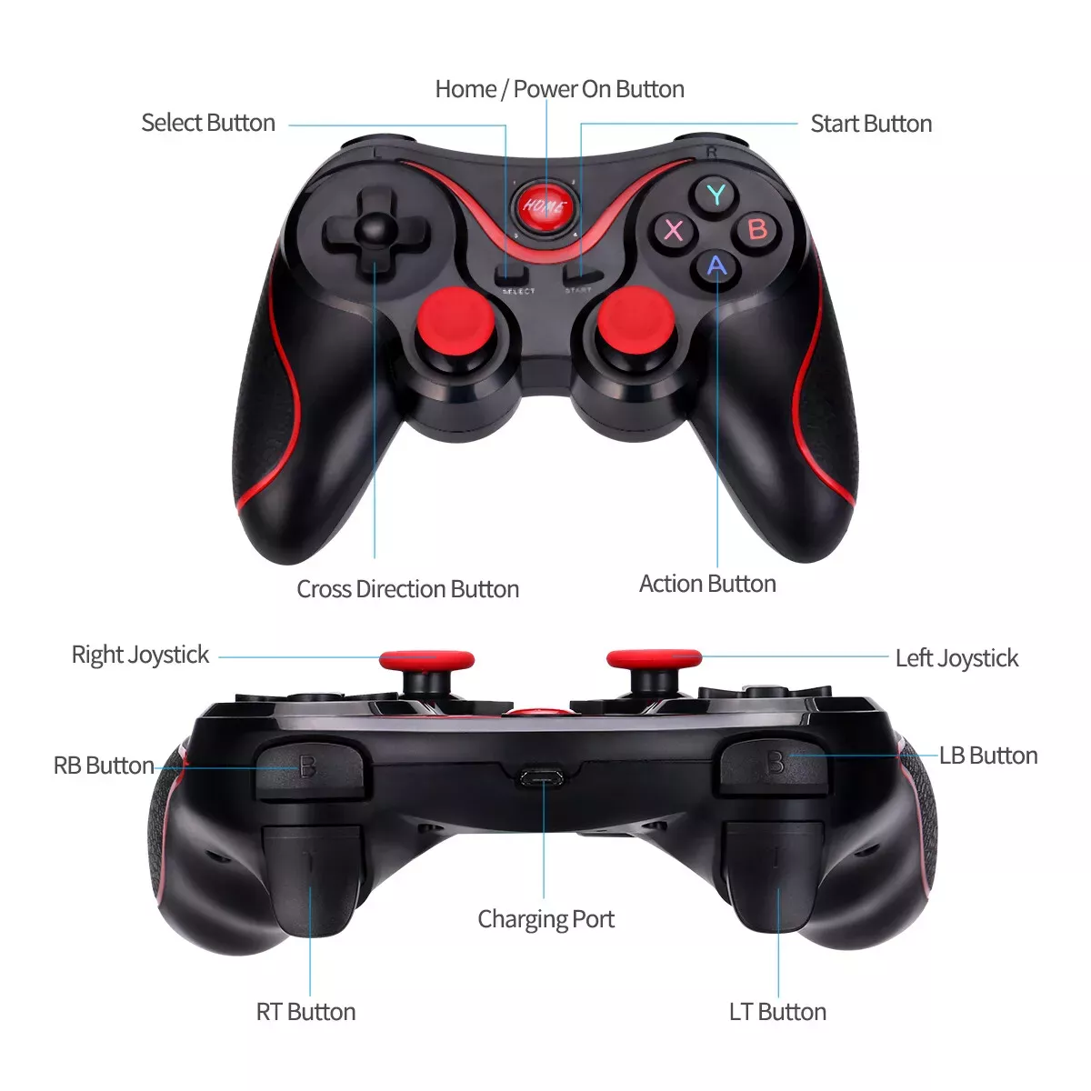 Wireless Bluetooth Gamepad for PC, Mobile, TV, and Tablet - Image 4