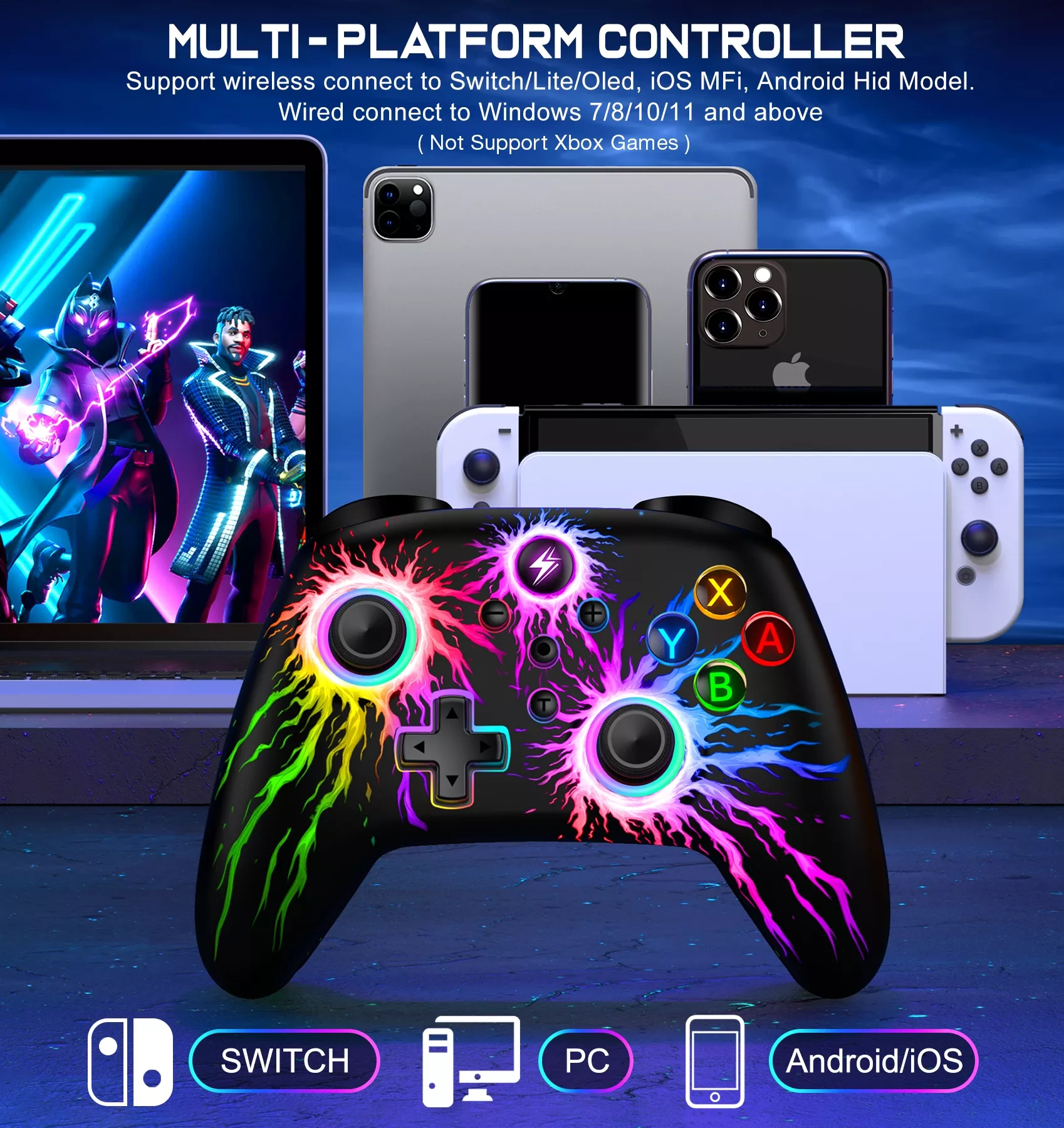 Wireless Bluetooth Joystick Controller for Switch, PC, Android & iOS - Image 3