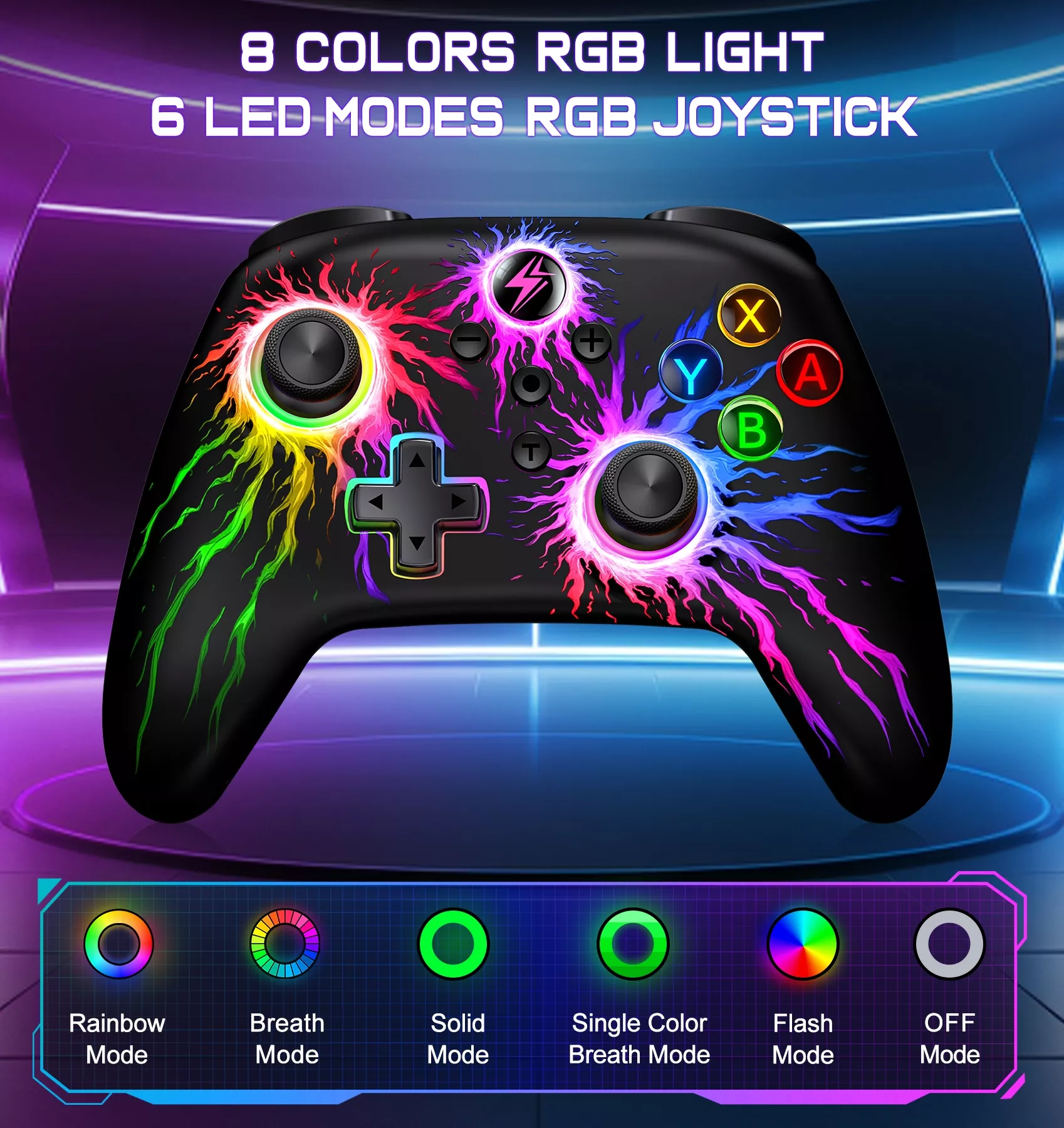 Wireless Bluetooth Joystick Controller for Switch, PC, Android & iOS - Image 2