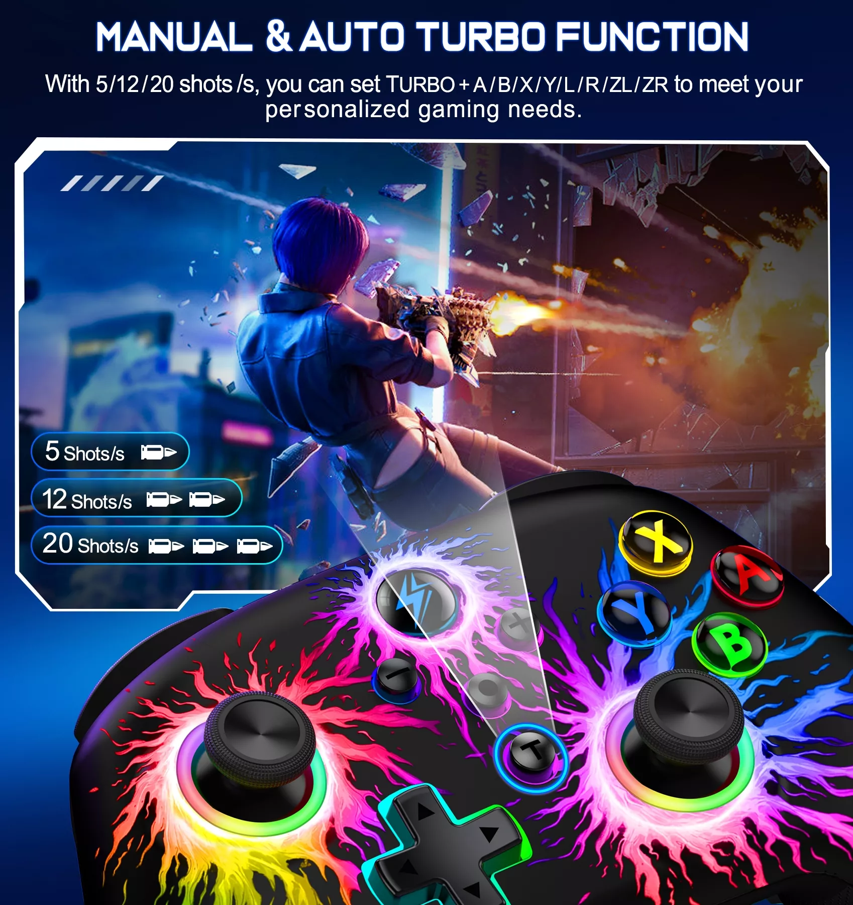 Wireless Bluetooth Joystick Controller for Switch, PC, Android & iOS - Image 4