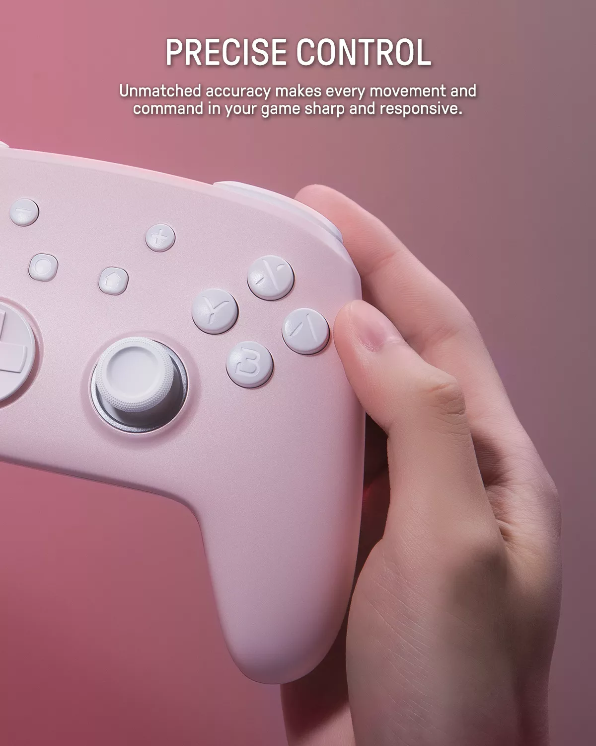 Pink Cat Paw LED Nintendo Switch Pro Controller - Wireless, Turbo, 7 Colors - Image 5
