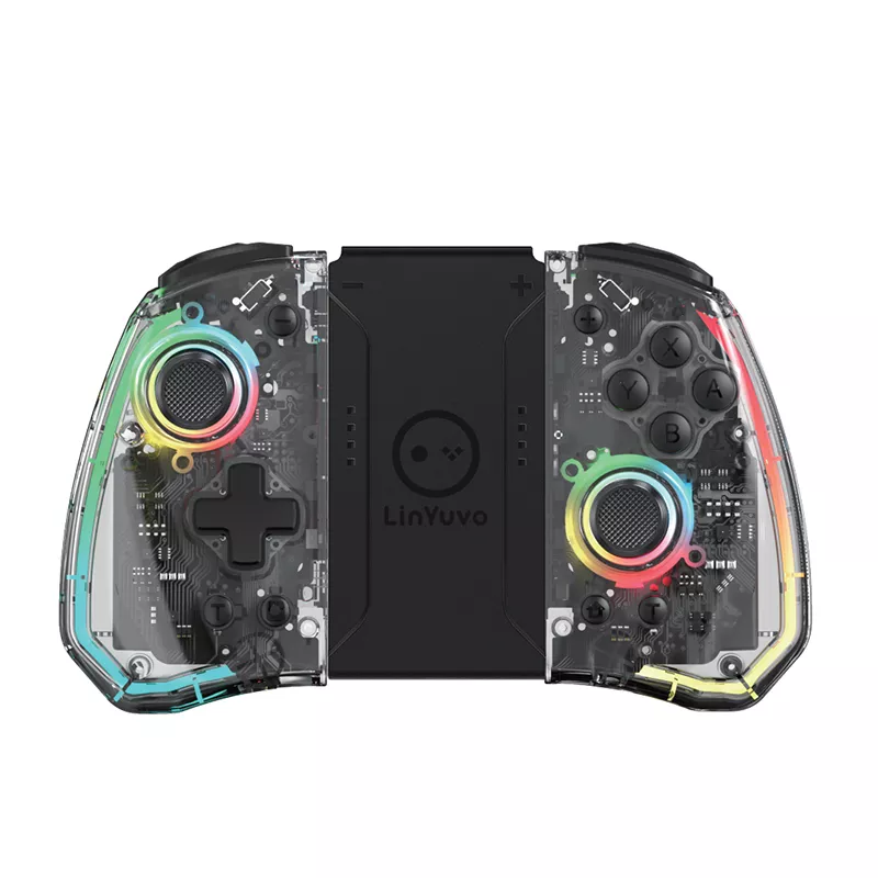 Transparent Wireless Joypad with 8 Color LED for Nintendo Switch & Lite - Image 2