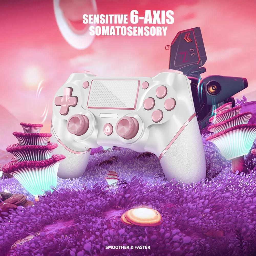Wireless Pink Controller for PS4 with Touchpad and 3.5mm Audio Jack - Image 3