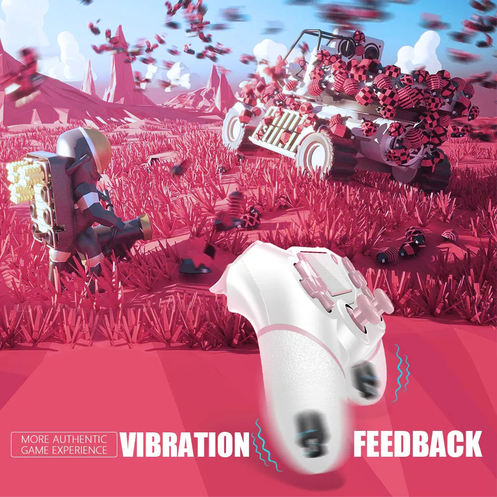 Wireless Pink Controller for PS4 with Touchpad and 3.5mm Audio Jack - Image 4