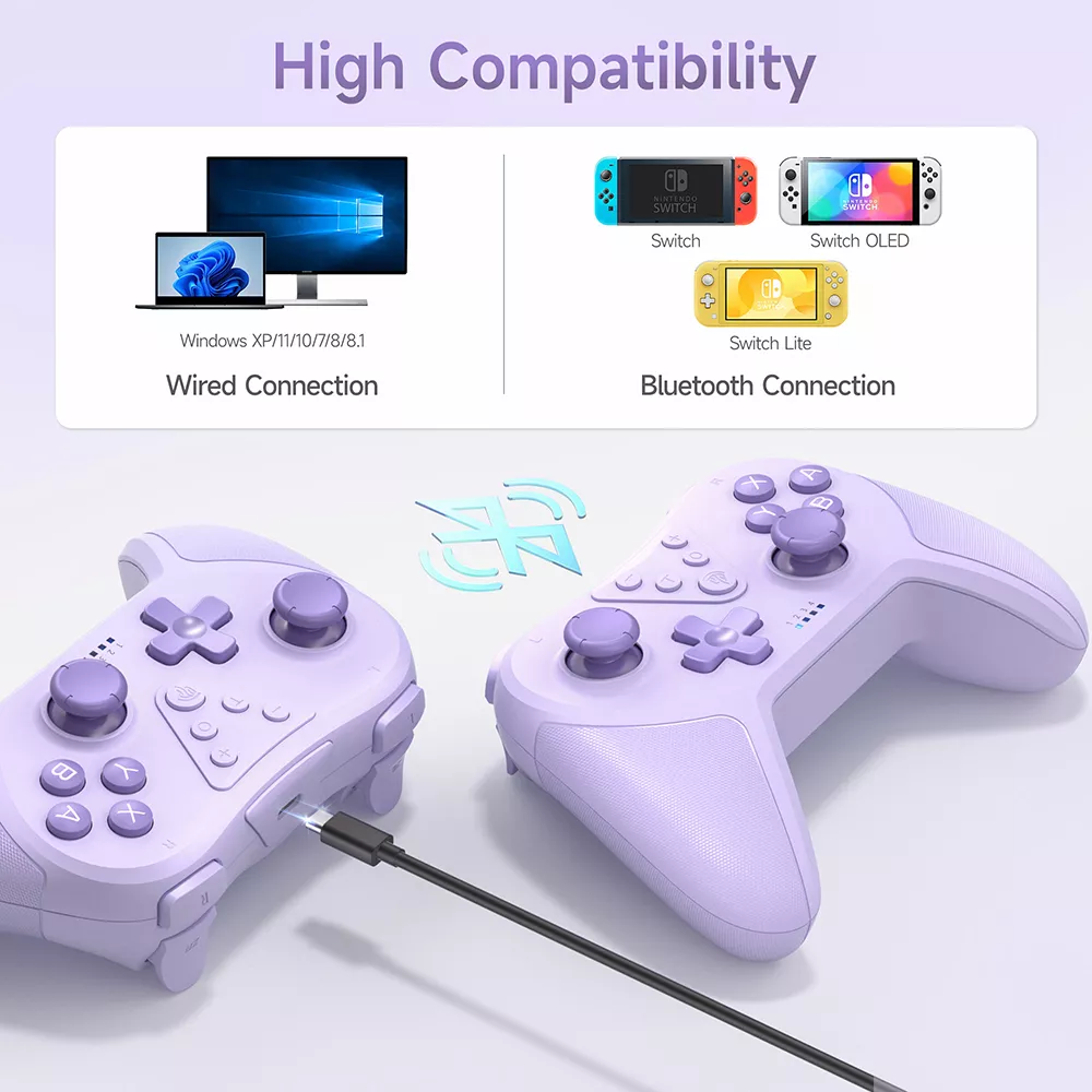 Wireless Bluetooth Gamepad for Nintendo Switch, PC, Steam Deck - Image 4