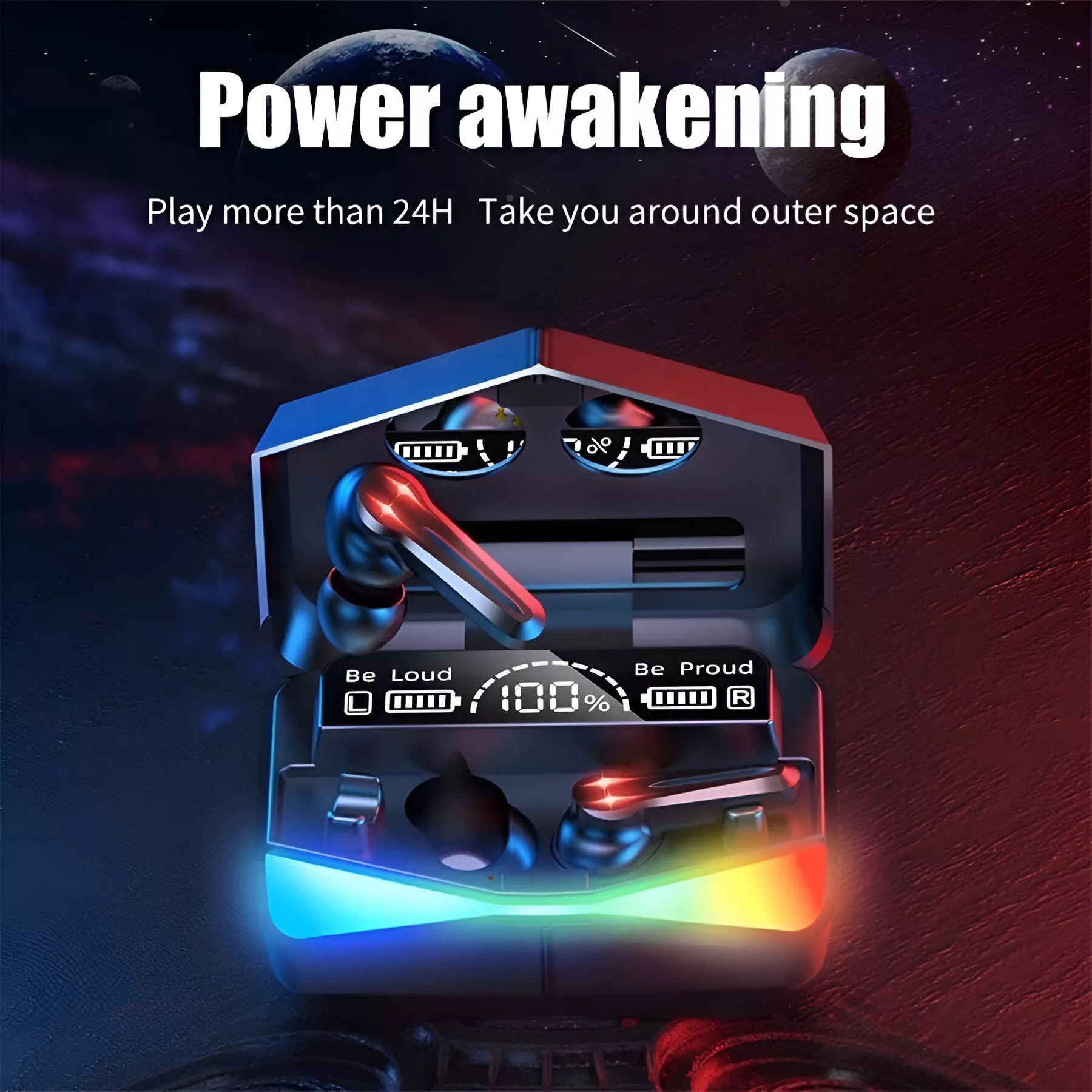 M28 TWS Bluetooth Earphones with Touch Control, Noise Reduction, and Waterproof Design - Image 5