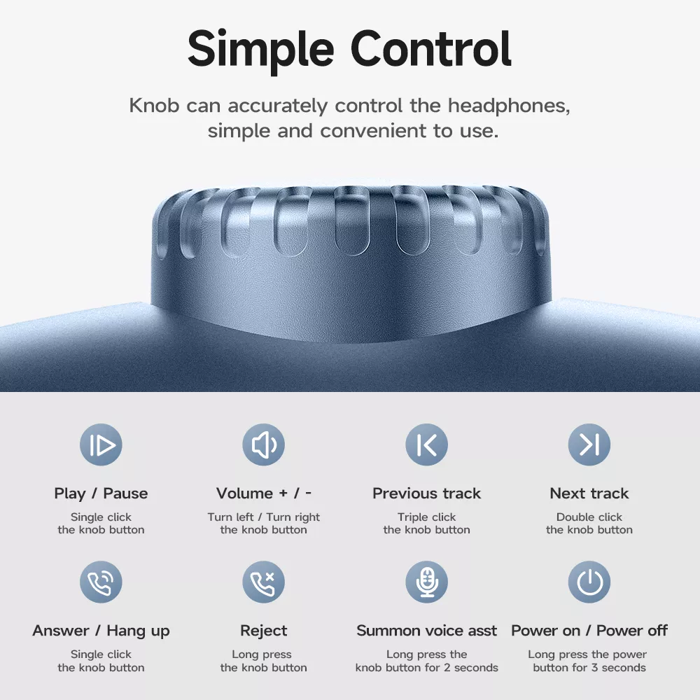 Wireless Bluetooth Headphones with HIFI Stereo Sound, 90 Hours Battery Life & Foldable Design - Image 7