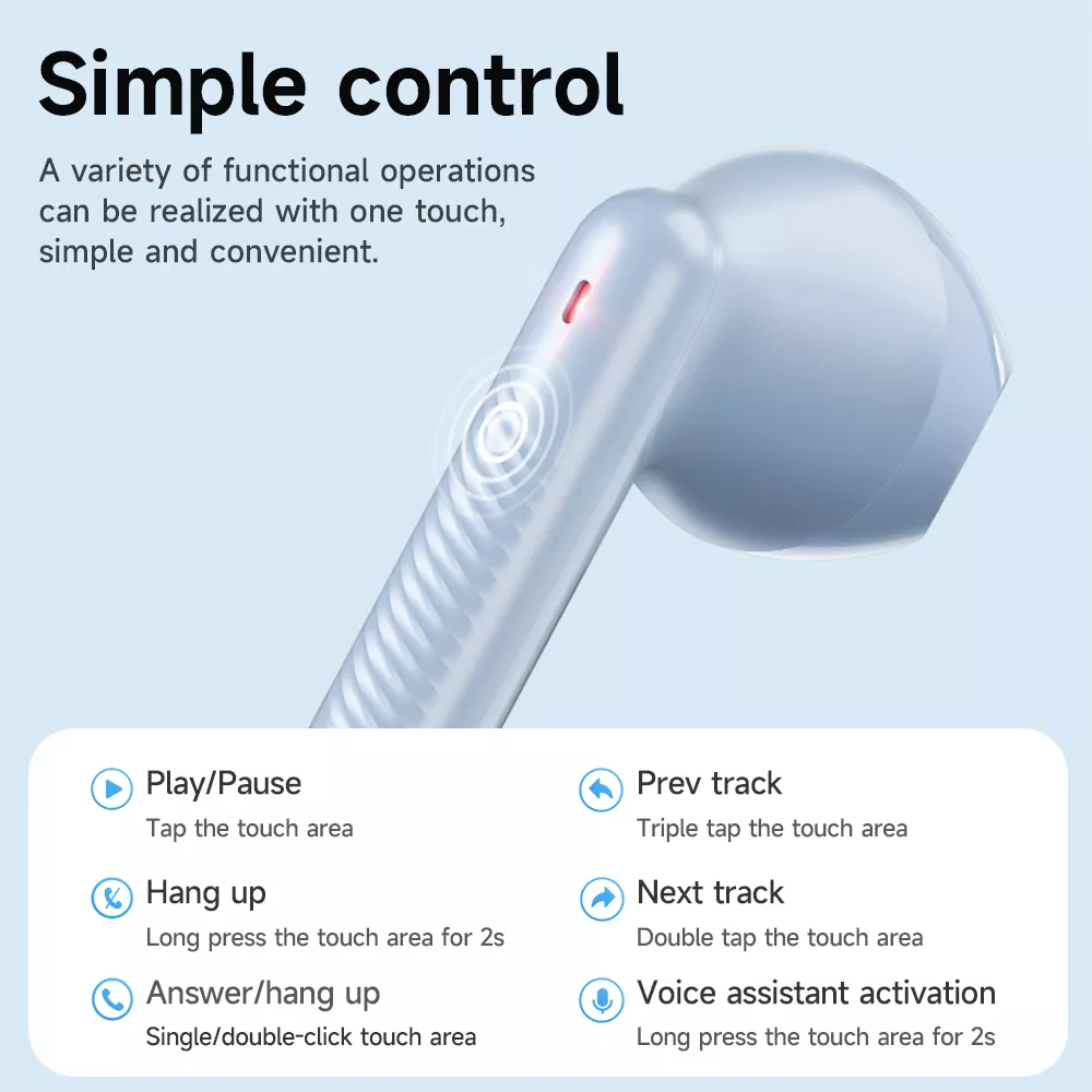 Wireless Bluetooth Earbuds with Microphone, Waterproof & Touch Control - Image 6