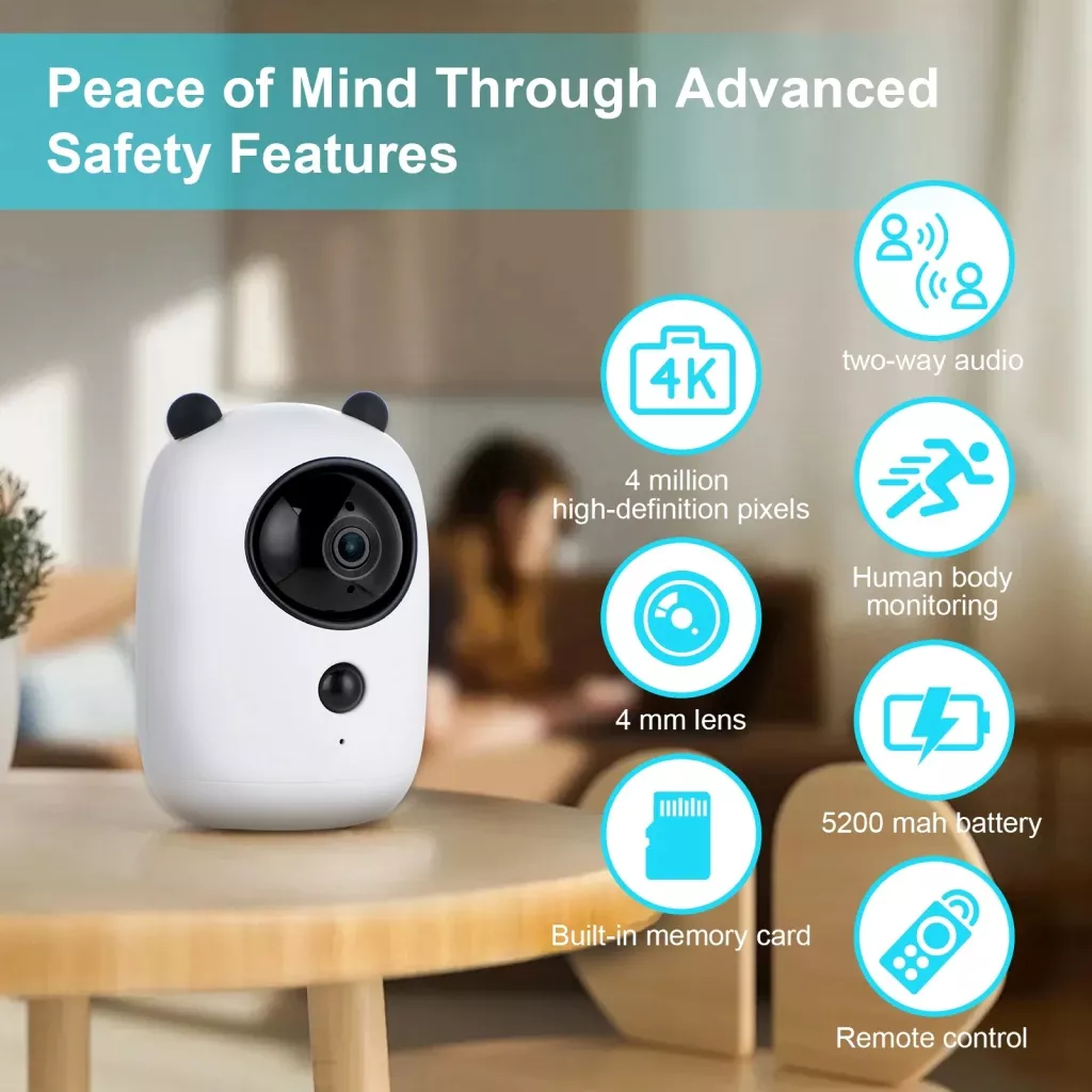 5MP WiFi Security Camera with Auto Tracking, PIR Motion Detection, and Night Vision - Image 2