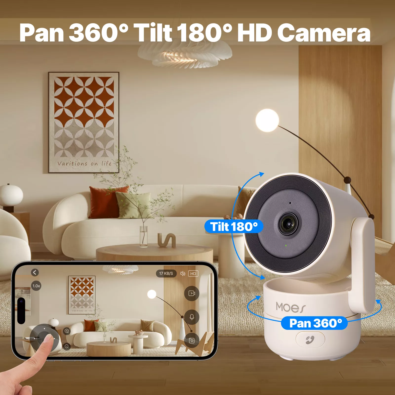 WiFi Smart Indoor Security Camera, 4MP HD, Night Vision, Pan/Tilt Motion Detection - Image 4