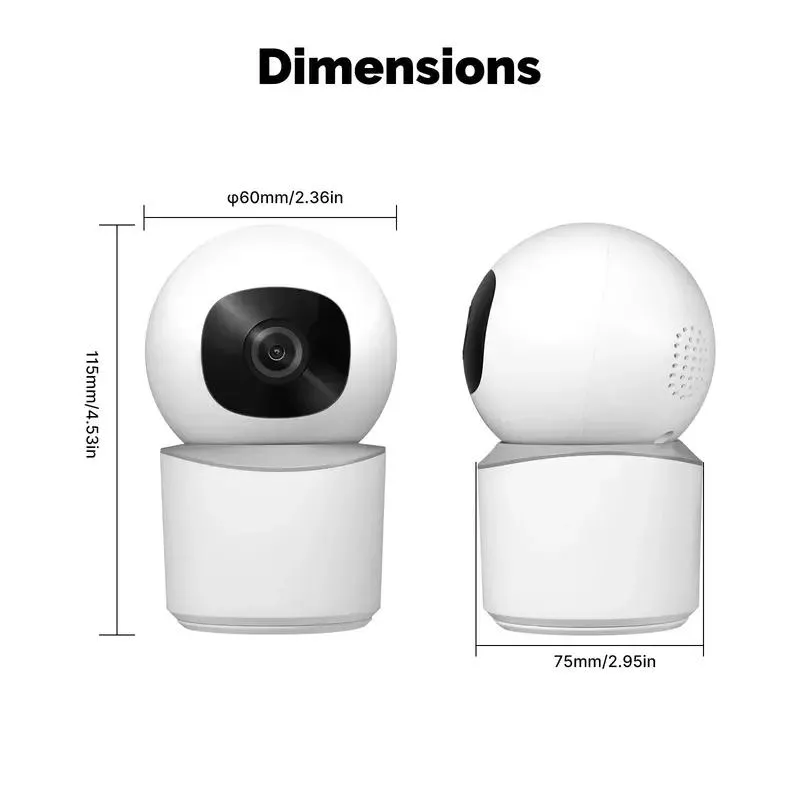 WiFi Indoor Pan/Tilt Smart Security Camera with Night Vision & Motion Tracking - Image 6