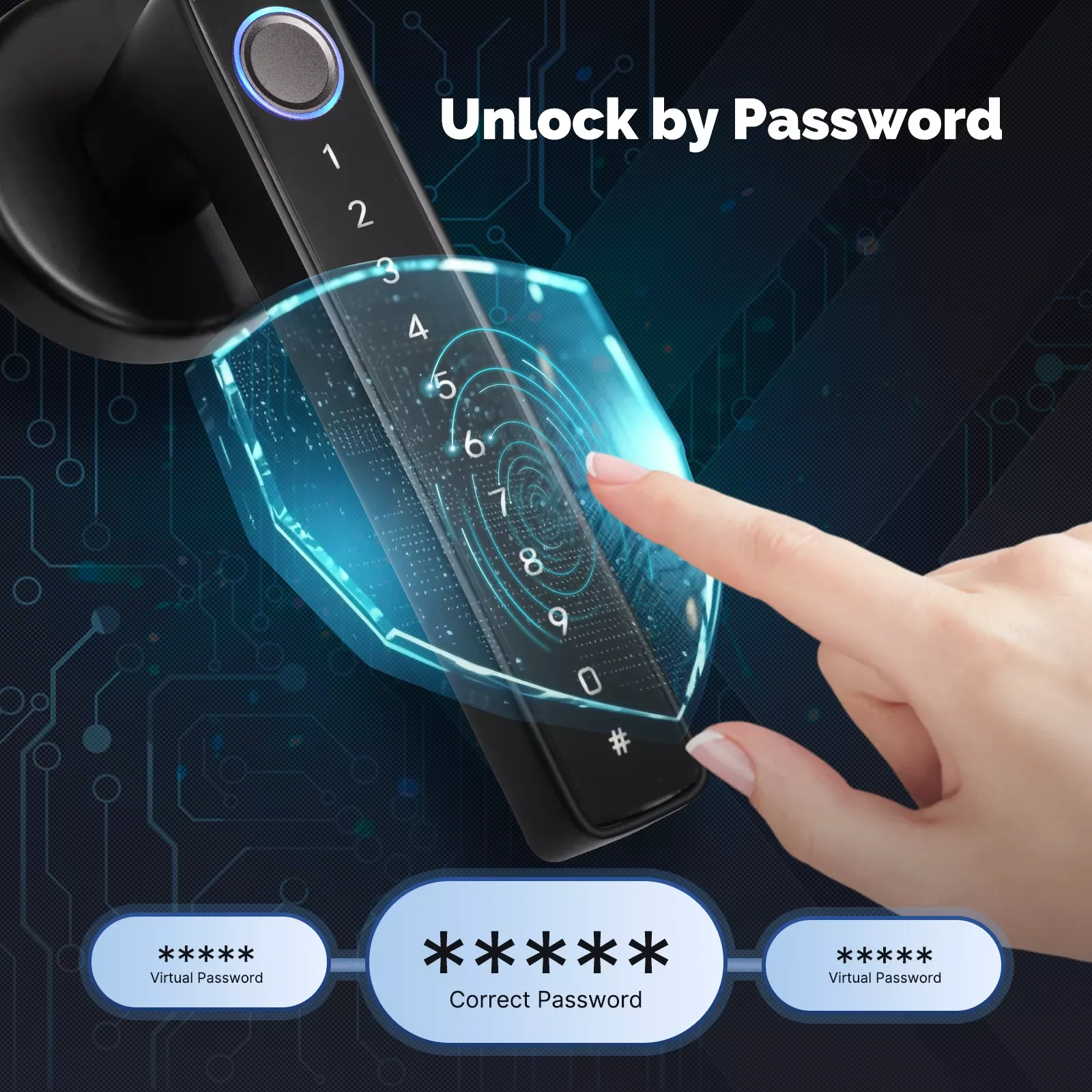 Smart Bluetooth Fingerprint Door Lock with Password and Remote Unlock - Image 4