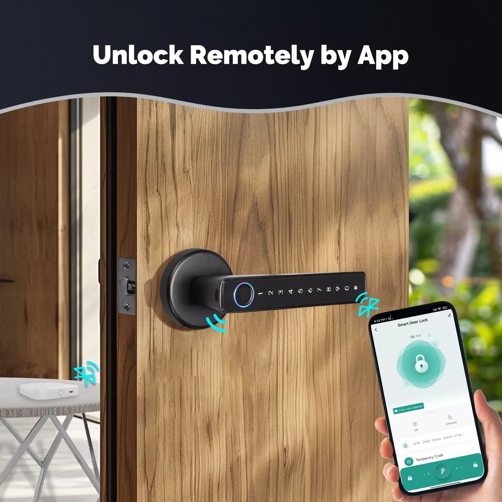 Smart Bluetooth Fingerprint Door Lock with Password and Remote Unlock - Image 2
