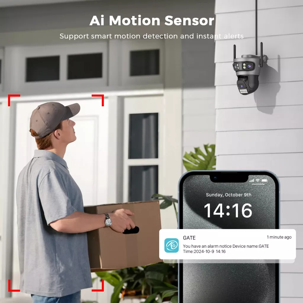 Wifi Security Camera with Auto Tracking & 5X Zoom - Image 4