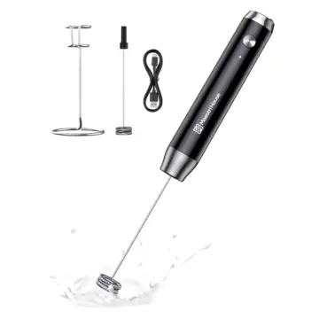 Electric Milk Frother with Detachable Whisk