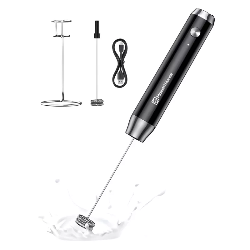 Electric Milk Frother with Detachable Whisk