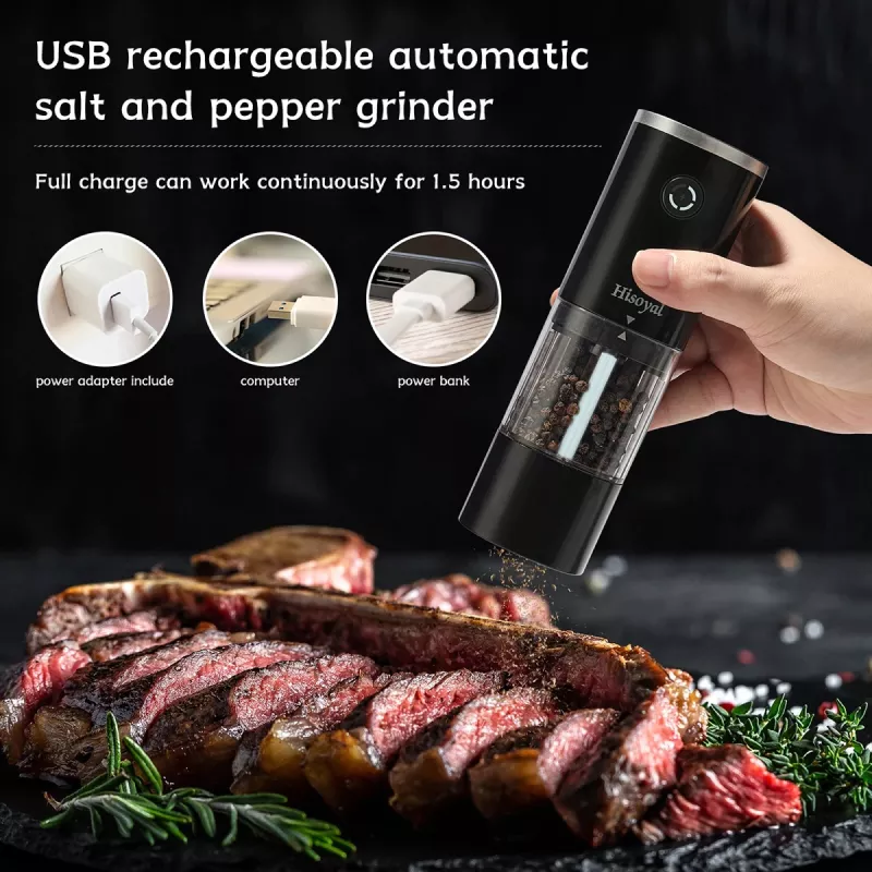 Electric Salt and Pepper Grinder USB Charging Automatic Mill - Image 3